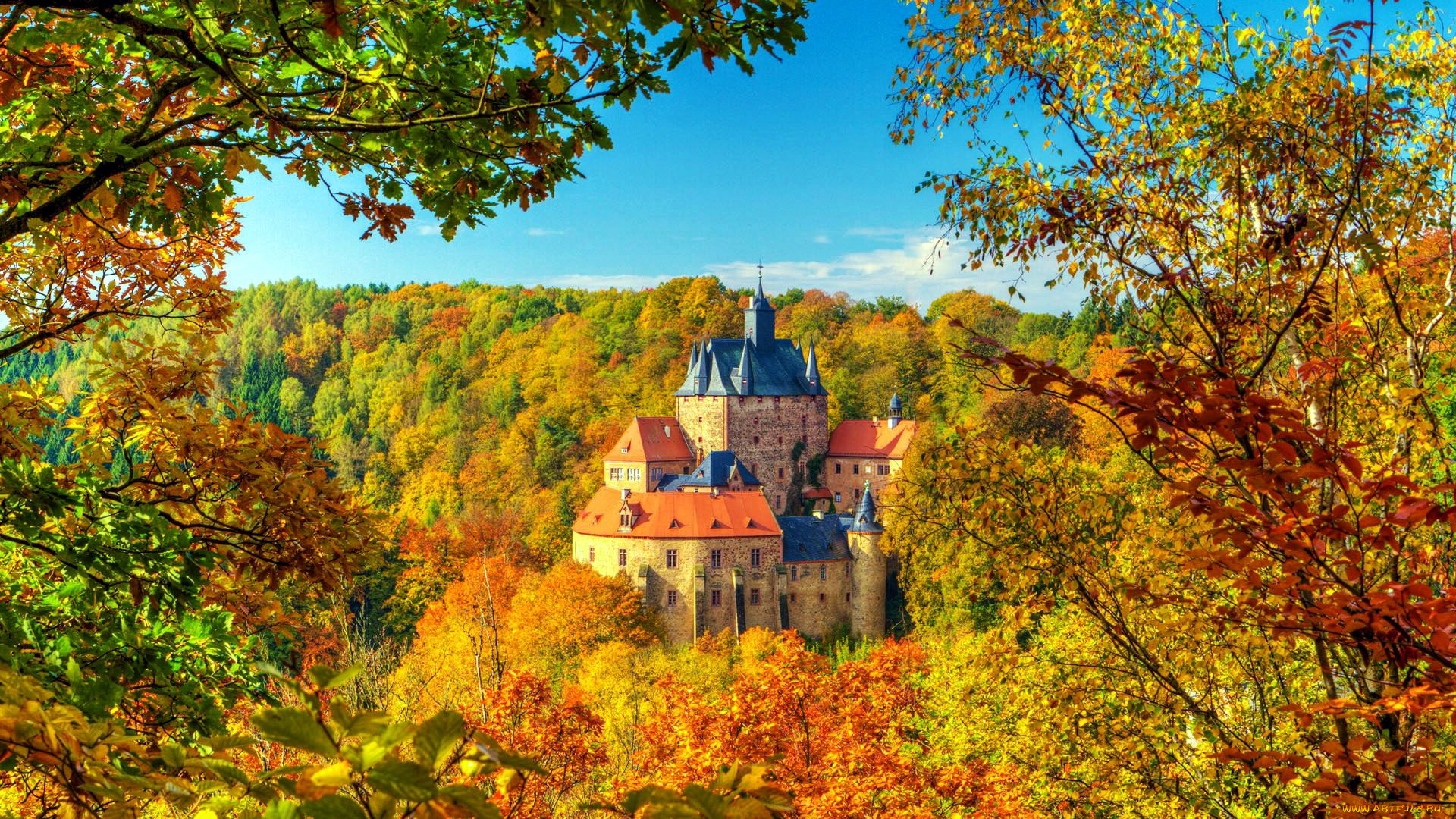 kriebstein castle, saxony, germany, ,  , kriebstein, castle